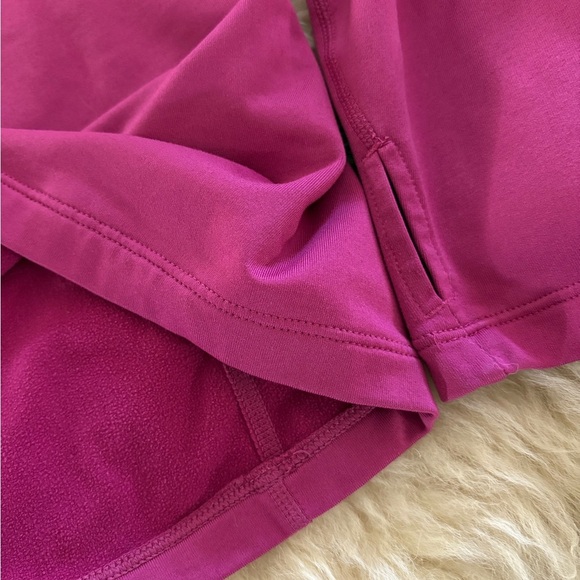 Nike Dri-Fit Women's Magenta Fleece Lined 1/4 Zip Athletic Long Sleeve Top - Picture 5 of 7